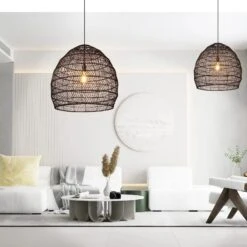 Basket Rattan Woven Pendant Light Shades Black 25 Basket Rattan Woven Pendant Light Shades Black -Demolights Sales Store DLWH0310 3 f96fb5f2 1e3f 4c10 bfa5 871d7b9274e3 1