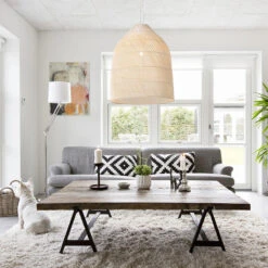 Rattan Weaving Bell Shape Pendant Lighting Fixture