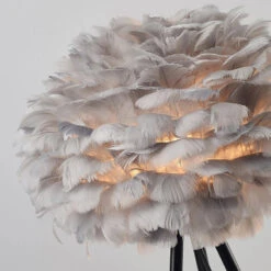 White And Gray Feather Table Lamp -Demolights Sales Store Image05 f028584d 0d9d 4682 a034 db4fc202d645