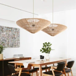 Rattan Vintage Umbrella Pendant Light