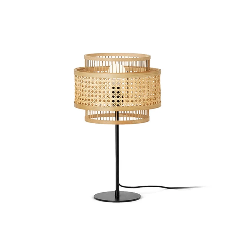Hand-Woven Rattan Floor Lamps & Table Lamp Vintage Design 8 Hand-Woven Rattan Floor Lamps & Table Lamp Vintage Design - Image 8