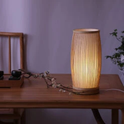 Creative Bamboo Desk Light Beside Table Lampshade