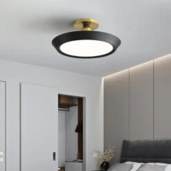 Creative Colored Metal Ring Flush Mount Ceiling Light