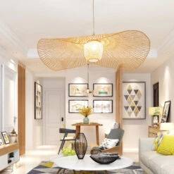 High Quality Bamboo Pendant Light Wicker Lampshade