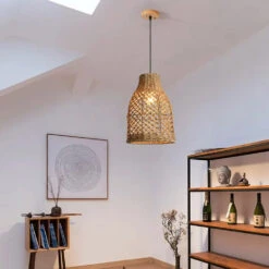 Natural Rattan Pastoral Style Pendant Light -Demolights Sales Store NaturalBambooCagePendantLightDL10137 12 1