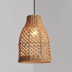Natural Rattan Pastoral Style Pendant Light -Demolights Sales Store NaturalBambooCagePendantLightDL10137 16 1