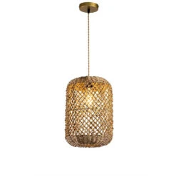 Natural Rattan Pastoral Style Pendant Light -Demolights Sales Store NaturalBambooCagePendantLightDL10137 17 1