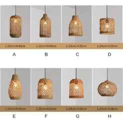 Natural Rattan Pastoral Style Pendant Light -Demolights Sales Store NaturalBambooCagePendantLightDL10137 4 1