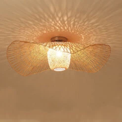 High Quality Bamboo Pendant Light Wicker Lampshade -Demolights Sales Store SKU 02 Ceiling 1