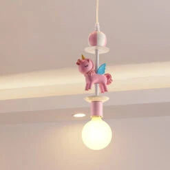 Pink Glass Ball Led Pendant Lights Children Living Room Decoration Hanging Lamp -Demolights Sales Store SKU 09 BQ9101 1