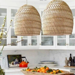 Rattan Pendant Lampshade Wicker Woven Hanging Light
