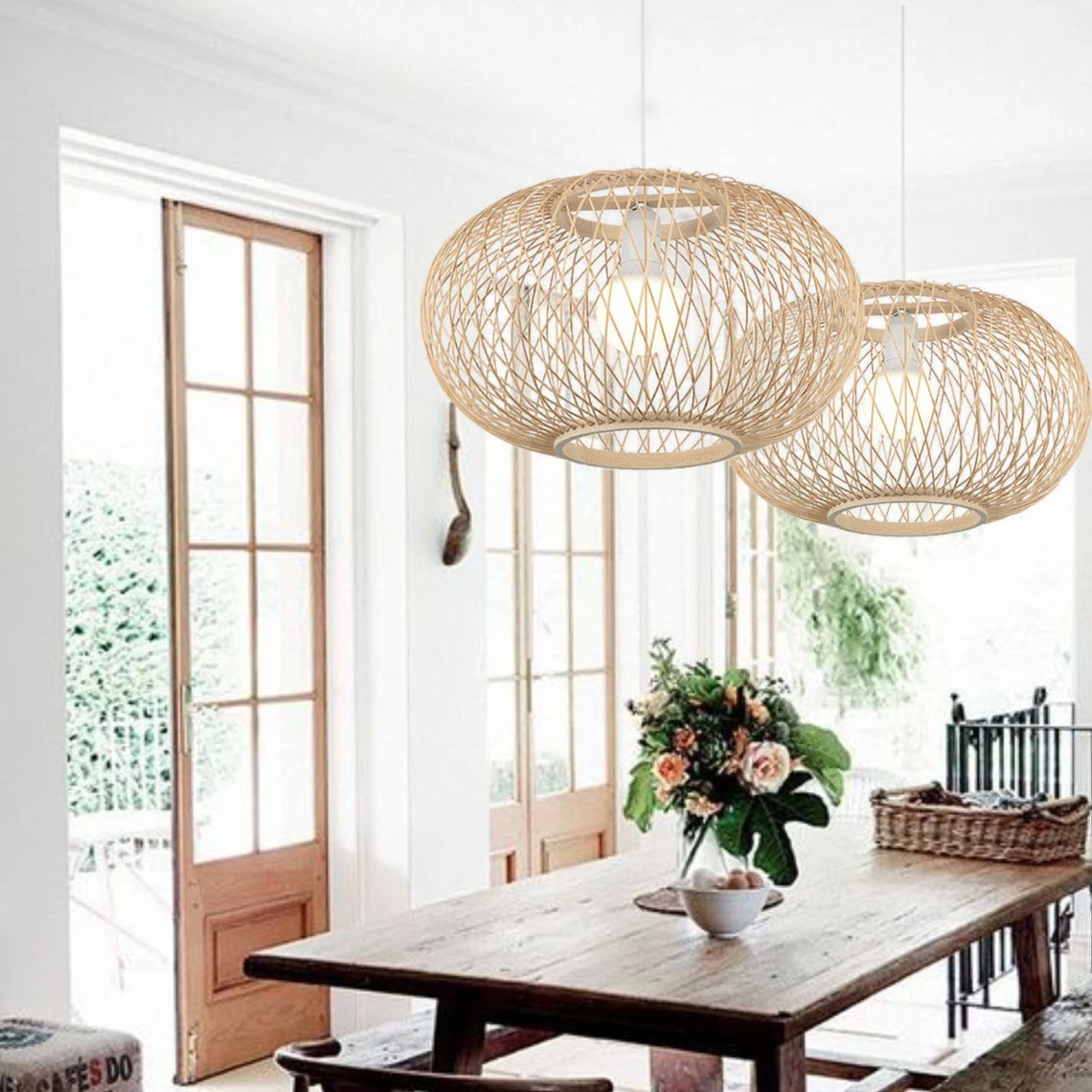 Modern Rattan Pendant Lights Wicker Hanging Lamp Shade 1 Modern Rattan Pendant Lights Wicker Hanging Lamp Shade