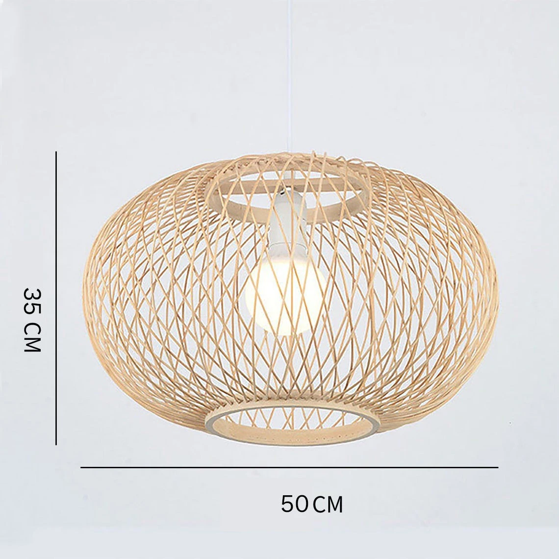 Modern Rattan Pendant Lights Wicker Hanging Lamp Shade 6 Modern Rattan Pendant Lights Wicker Hanging Lamp Shade - Image 6