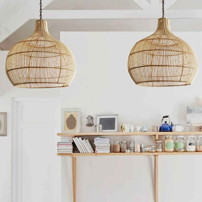 Country Rattan Woven Pendant Light For Dinning Room 3 Country Rattan Woven Pendant Light For Dinning Room - Image 3