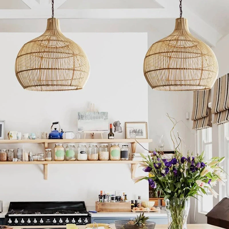 Country Rattan Woven Pendant Light For Dinning Room 5 Country Rattan Woven Pendant Light For Dinning Room - Image 5